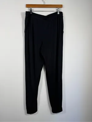 Soma Black Soft Jogger Lounge Pants Drawstring Pockets Size L thumbnail 2