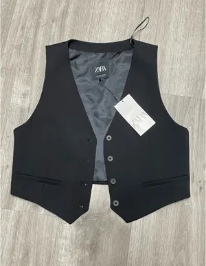 Zara black Vest  thumbnail 3
