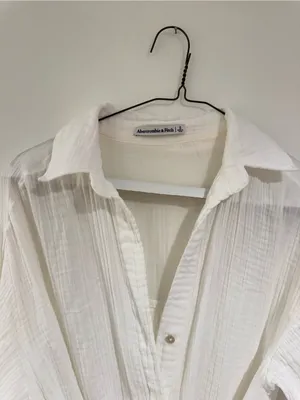 Abercrombie & Fitch White Gauze Tie-Waist Cover Up thumbnail 2