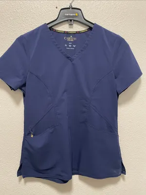 Careisma Scrub Top Stretch Women's Sz M Blue Size M thumbnail 1