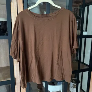 Nuuds cropped tee crewneck rayon short sleeve tshirt clay cooling pajamas lounge thumbnail 6
