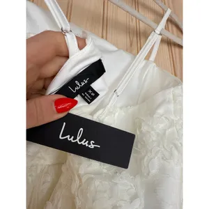NWT Lulus Delightful Charisma White Embroidered Sequin Mesh Midi Dress Size XS thumbnail 7