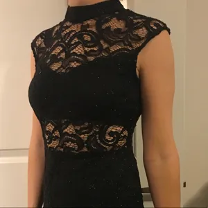 NWOT Black lace open cut dress thumbnail 2