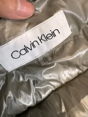 Calvin Klein Metallic Packable Puffer Vest Womens XL Champagne Taupe Quilted thumbnail 8