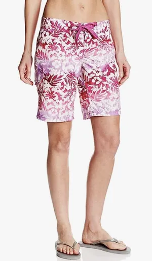 Kanu Surf OceanSide Purple Floral Board Shorts Women's Size 2 NWT thumbnail 1