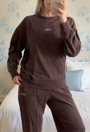 Thrills Sweatpants Sweashirt Loung Set 2-Piece Brown thumbnail 4