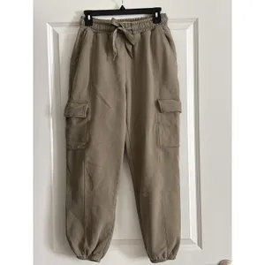 Abercrombie‎ & Fitch Taupe Cargo Sweatpants Joggers Soft A&F Collection Size M thumbnail 2