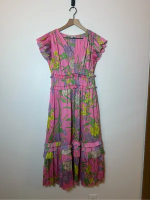 Current Air Sereia‎ Botanical Motif Midi Dress thumbnail 2