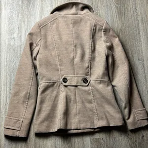 H&M Tan Double-Breasted Pea Coat Size 6 thumbnail 10