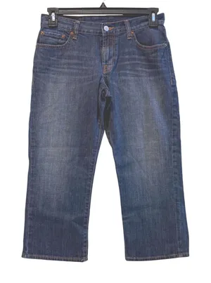 Lucky Brand Classic Fit Crop Jeans Womens 28 Medium Wash Blue Stretch Denim Y2K‎ thumbnail 1