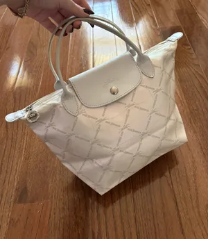Longchamp limited edition metallic modele depose monogram small le pliage bag thumbnail 1