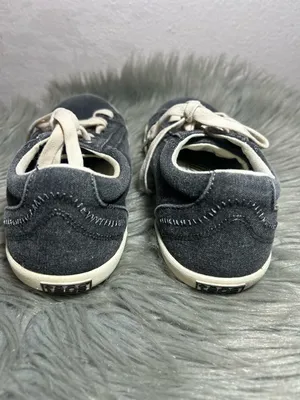 Taos Moc Star Sneakers Graphite Dark Gray Distressed Canvas Size 7W thumbnail 6