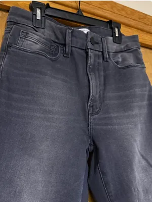 Good American Always Fits Black Distressed Skinny Jeans 6-12 thumbnail 4