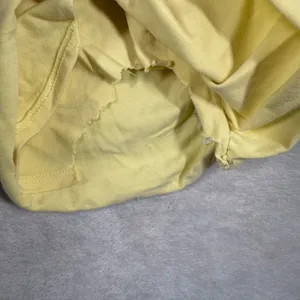 Reformation Yellow Ruched Sleeveless Square Neck Crop Top Tank Medium M thumbnail 3