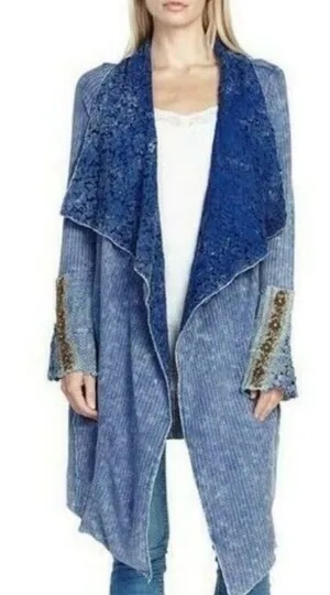 Aratta Silent Journey Stories of Shawl Cardigan Beaded Waterfall Medium thumbnail 1