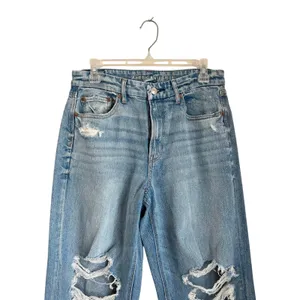 American‎ Eagle Curvy Super High Rise Baggy Straight Jeans Sz 8 thumbnail 3