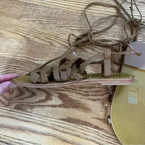 Pilcro Anthropologie NWOT Tie-Up Strappy Sandals Leather Size 7 thumbnail 14