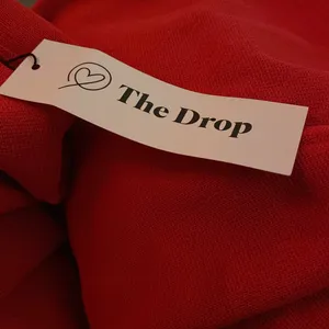 NWT red Laila Power Shoulder Twist-Back Midi Sweater Dress by The Drop 12 Women’ thumbnail 4