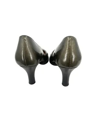 Söfft Retro Olive Green Patent Leather Heels Cutout Design Size 9 Retro Chic thumbnail 12
