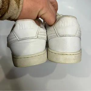 Nike all white court vision sneakers size‎ 9 thumbnail 4