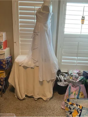 White Maxi Dress with Ruffle Detail thumbnail 3