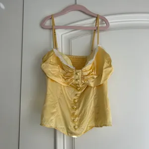 Reformation ursla silk yellow top thumbnail 3
