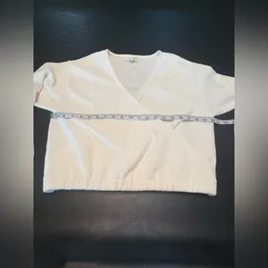 Madewell Cream V-Neck Women's Sweater thumbnail 8