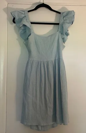 Blue mini ruffle dress Size XS thumbnail 1