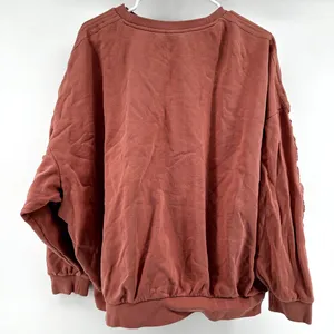 Adidas Crew Neck Sweatshirt Embroidered Shimmer Logo Oversized Ash Pink L NWOT thumbnail 8