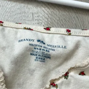 Brandy Melville Tank Top floral tiffany womens Cream (one size) coquette summer thumbnail 2