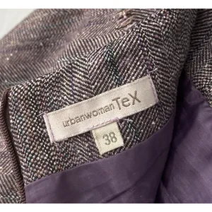 Urban Woman TEX Tweed Skirt Fits Size 6 Purple Fringe Wool Academia Career Y2K thumbnail 6