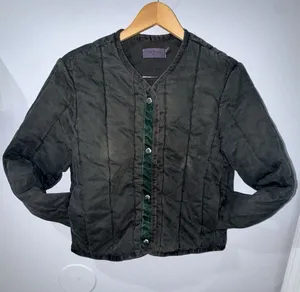 RAG &‎ BONE Liner Quilted Slub Cotton Canvas Jacket Army Green Size Small Boho thumbnail 1