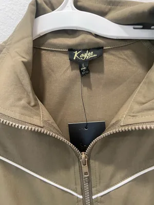 Kathleen Kollection Olive Green Zip-Front Jumpsuit Size L thumbnail 3