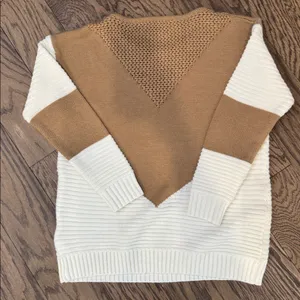 Amazon Tan and Cream Knit Sweater thumbnail 2