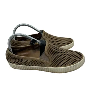 Frye Melanie Tan Perforated Leather Slip On Sneakers Shoes‎ Womens 8M 71288 thumbnail 2