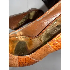 BCBGMAXAZRIA Leather Platform Cap Toe Brown‎ Heels Pumps SIZE 5.5B 35.5 thumbnail 11