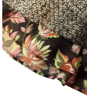 Ann Taylor Loft Women Tweed Texture Flounce Skirt Brown Floral Hem Accent Size 8 Wool Blend thumbnail 15