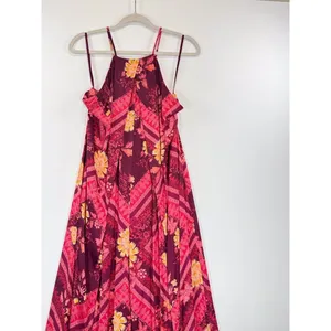 Free People Womens Jumpsuit Raspberry Luca Wide Leg Floral Halter Boho Large thumbnail 7