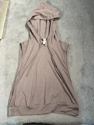 Halara hooded Sleeveless cropped running Tank Top small thumbnail 1