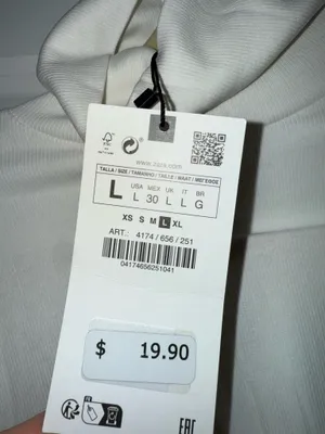 Zara White Mock Neck Top Short Sleeve thumbnail 2