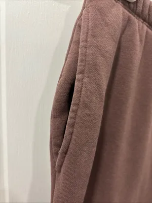 Nuuds Women’s Classic Sweatpants Size Medium Coffee Brown Loungewear Joggers EUC thumbnail 9