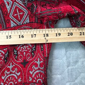 Molly & Maxx Red‎ Tapestry Jacket M Boho Festival Zip Up Ethnic Print Blazer thumbnail 6