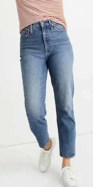 Madewell Classic Straight Jeans Peralta Wash High Rise Size 24 AA596 thumbnail 1