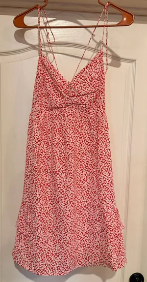 Altar'd State Dress Floral Mini Red and White thumbnail 1