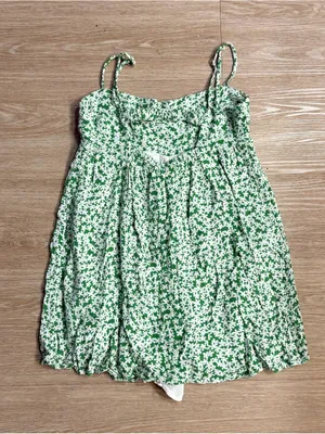 Garage Green Floral Romper thumbnail 3