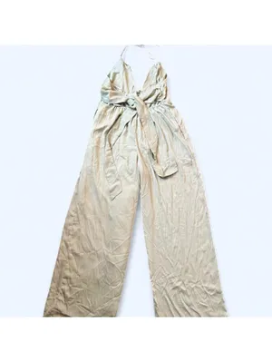 Lulus light sage cottagecore fairy wide leg jumpsuit Size XL thumbnail 6