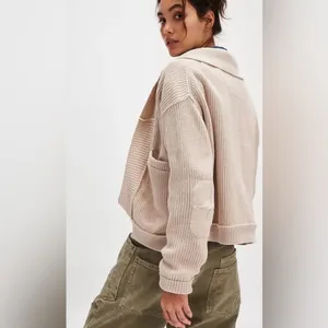 Free people we the free worn through surplus cardigan champagne dreams preloved thumbnail 3