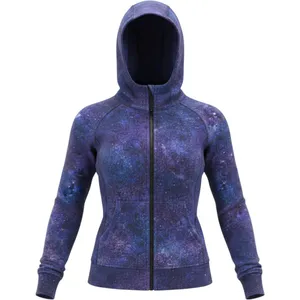 Lululemon Scuba Hoodie Full Zip Galaxy Cosmic Blue Purple Fleece Sz 8 Kangaroo thumbnail 1