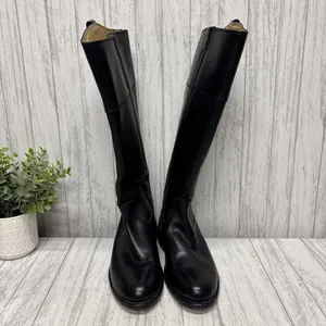 Womens Size 6 Frye Jayden Button Tall Black Leather Boots thumbnail 2
