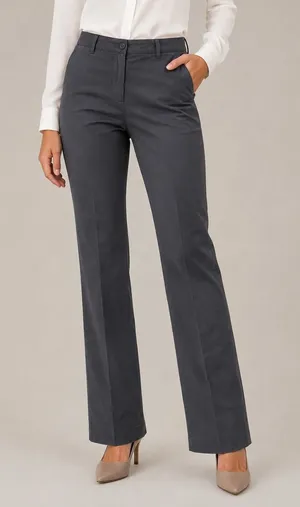 BCBGMaxazria Dark Gray Charcoal Preppy Cotton Dress Pants US0 Bootcut Classic thumbnail 1